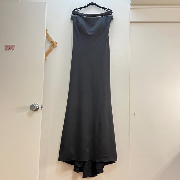 La Femme 29049 Off the Shoulder Sheer Neckline Gown - Picture 3 of 11